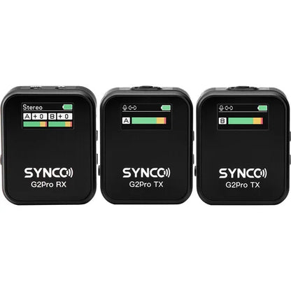 Synco WAir-G2-A2 PRO 2-Person Wireless Microphone System for Cameras and Smartphones (2.4 GHz)