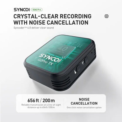 Synco WAir-G2-A2 PRO 2-Person Wireless Microphone System for Cameras and Smartphones (2.4 GHz)