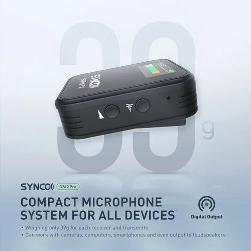 Synco WAir-G2-A2 PRO 2-Person Wireless Microphone System for Cameras and Smartphones (2.4 GHz)