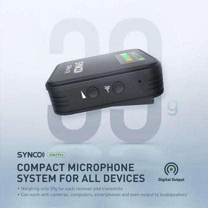 Synco WAir-G2-A2 PRO 2-Person Wireless Microphone System for Cameras and Smartphones (2.4 GHz)