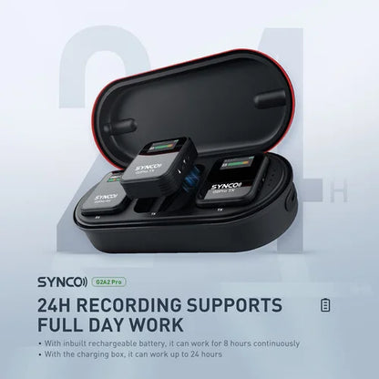 Synco WAir-G2-A2 PRO 2-Person Wireless Microphone System for Cameras and Smartphones (2.4 GHz)