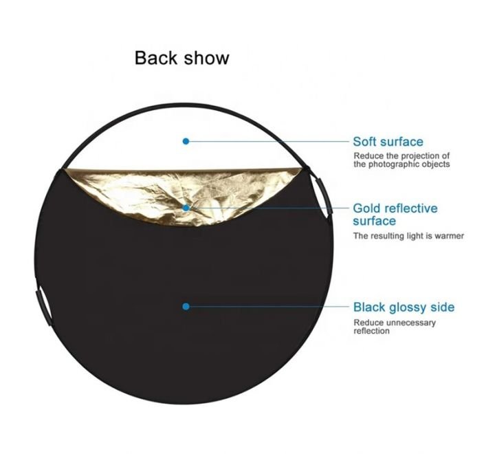 PhotoTech 5 IN 1 Reflector with 2 handle 80 cm