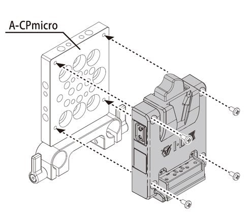 IDX P-Vmicro V-Mount Plate for Imicro Batteries